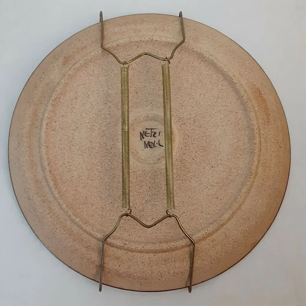 Vintage Netzi Pottery Sandstone Tonala Plate Floral Collectors